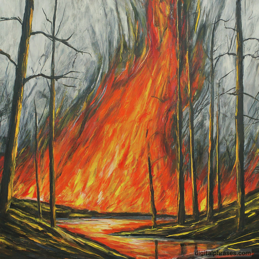 40 Drawing Ideas for Kids | Simple + Challenging color sketch of a forest fire