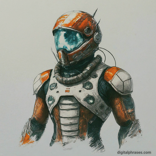 40 Drawing Ideas for Kids | Simple + Challenging drawing of a space pilot with a cool helmet and futuristic outfit!
