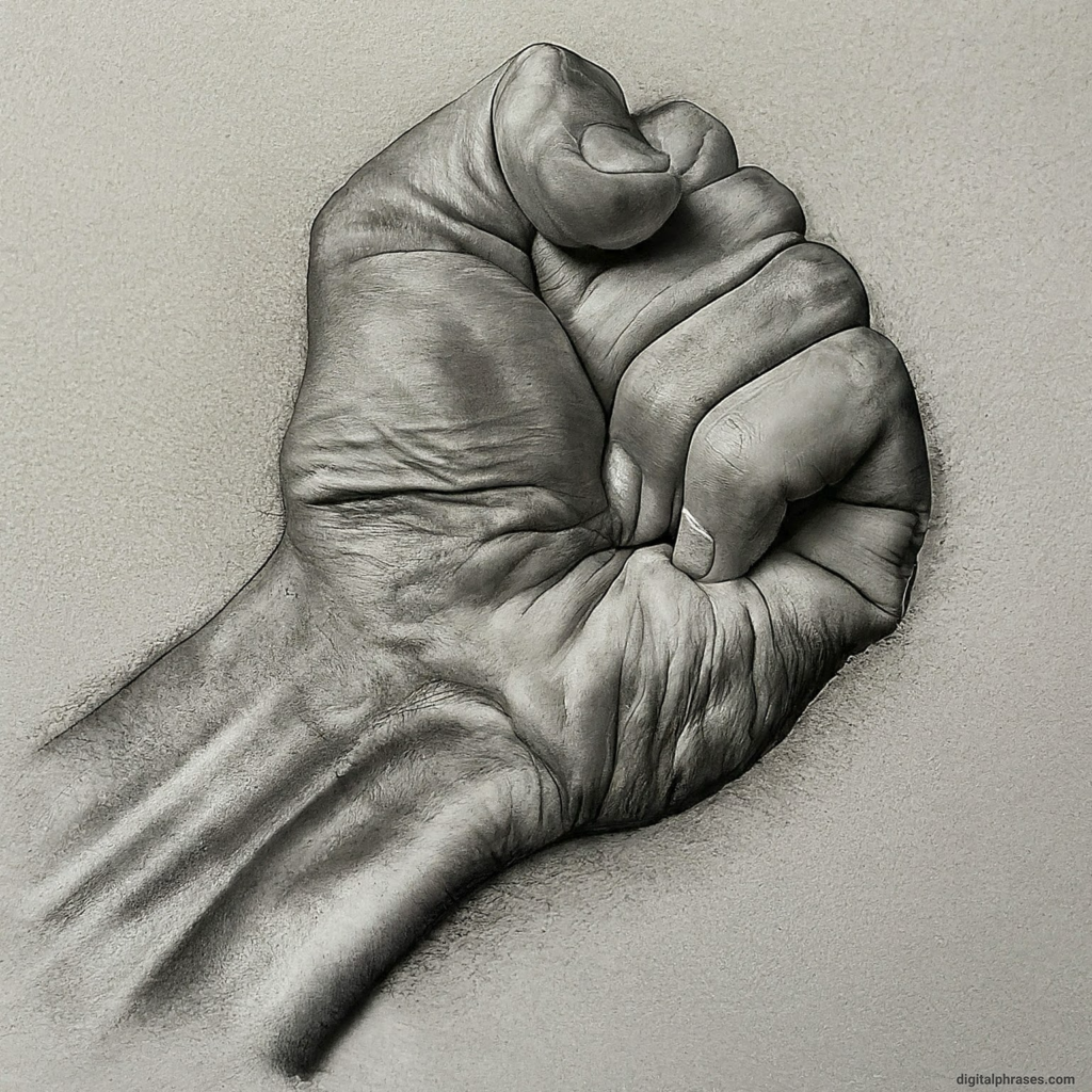 32 Meaningful Drawing Ideas sketch of a closed fist Unclenching