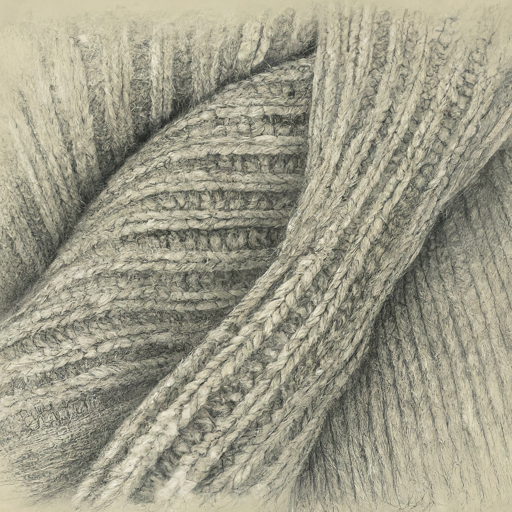 pencil sketch of the texture of a sweater