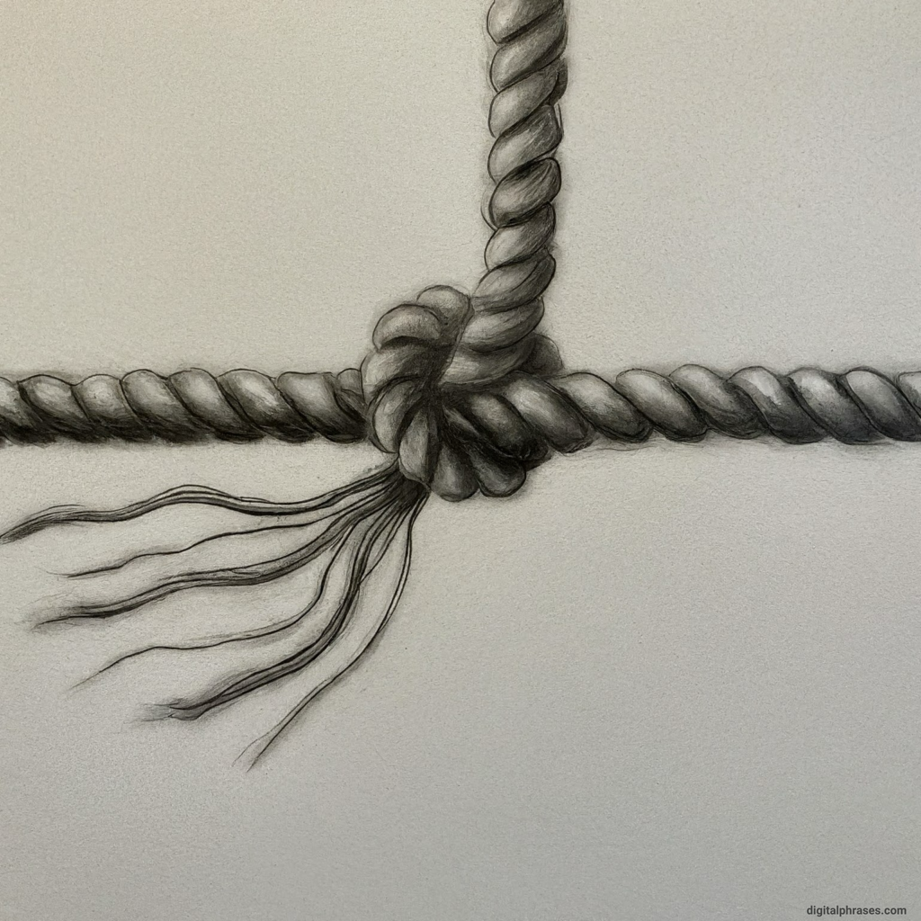 sketch of a rope getting untangled