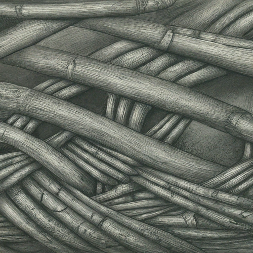pencil sketch of the texture of a basket