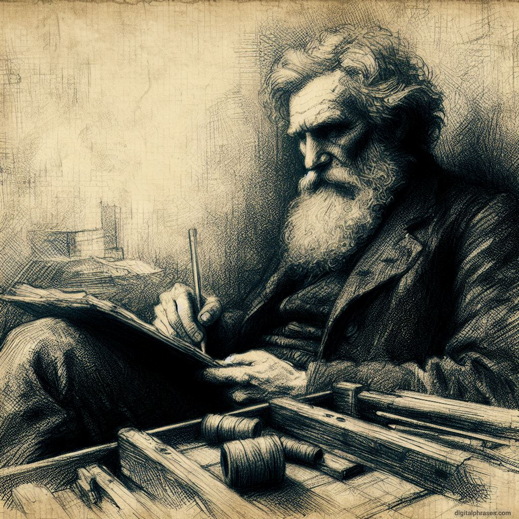 a man with a beard writing on a book