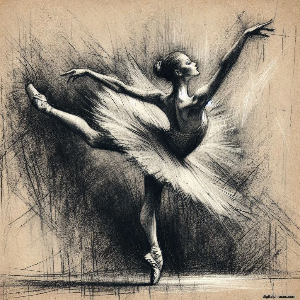 a sketch of a ballet dancer