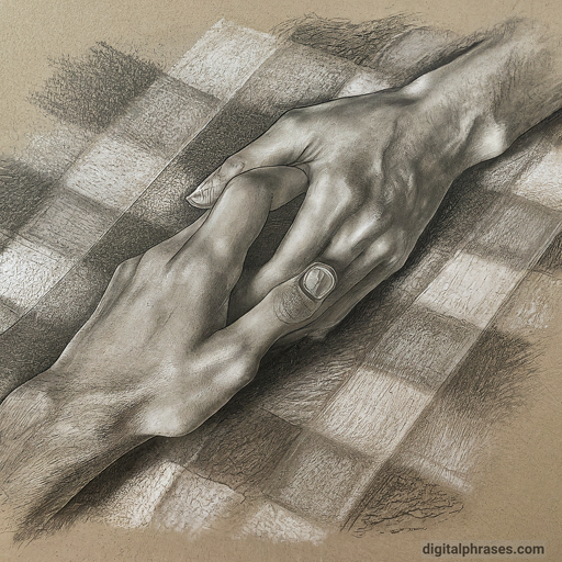 drawing of 2 hands holding each other
