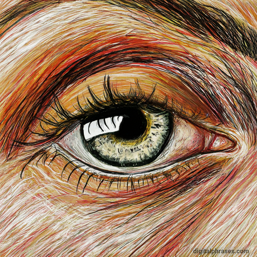 drawing of a closeup of an eye