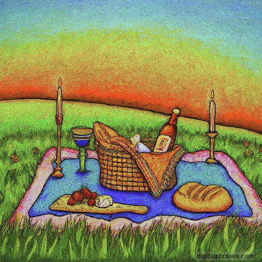 drawing of picnic ingredients