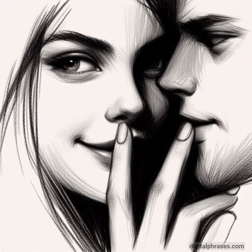 28 Romantic Love-Inspired Drawing Ideas drawing of a man and a woman