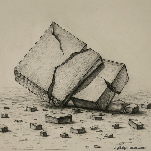 sketch of a broken rectangular shapes of a prison