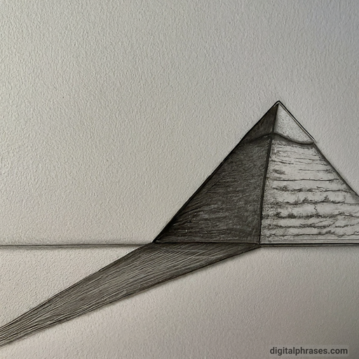 sketch of a pyramid casting a long shadow