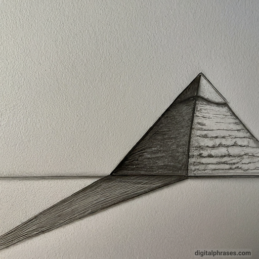 48 Easy Drawing Ideas sketch of a pyramid casting a long shadow