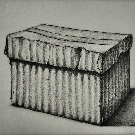 pencil sketch of a box