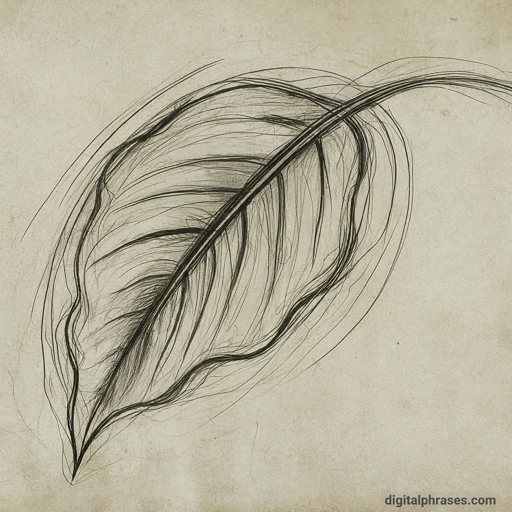 sketch of a leaf