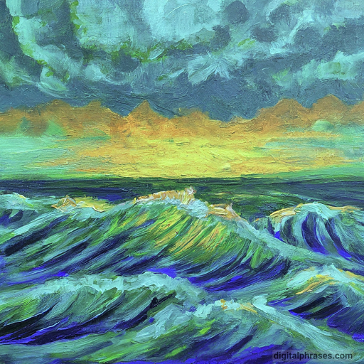 color sketch of waves