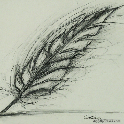 48 Easy Drawing Ideas color sketch of a feather