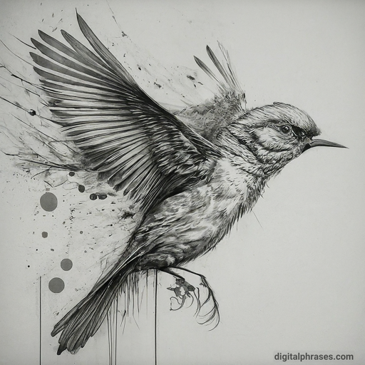 sketch of a bird