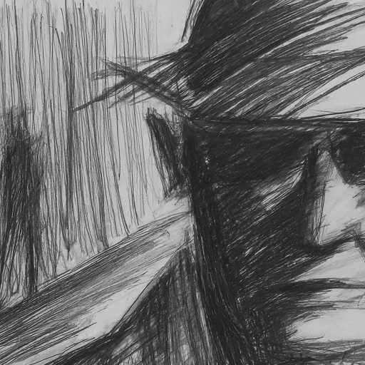 pencil sketch of a man wearing dark glasses