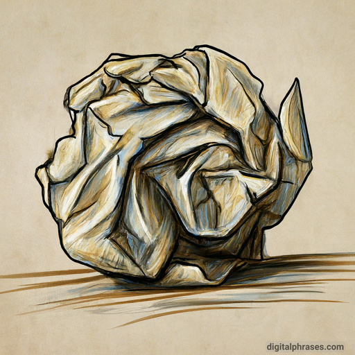 48 Easy Drawing Ideas color sketch of a crumpled piece of paper