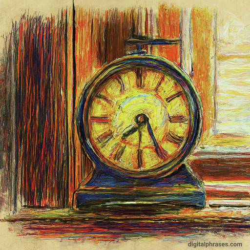 drawing of a vintage clock