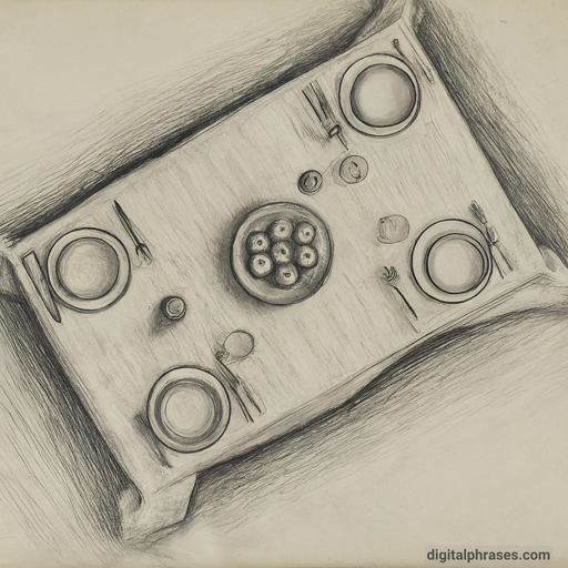 48 Easy Drawing Ideas pencil sketch of a table as viewed from above