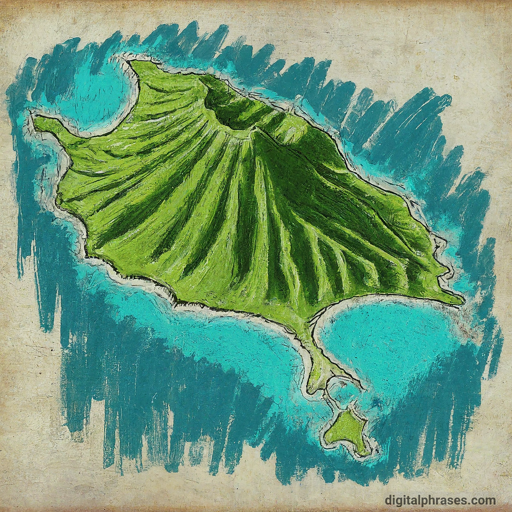48 Easy Drawing Ideas color sketch of an island