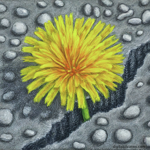 20 Drawing Ideas of Flowers drawing of A Flower Growing Through Cracks in Concrete