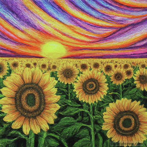 drawing of sunflowers