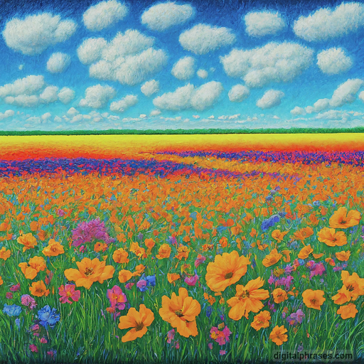 20 Drawing Ideas of Flowers drawing of Flowers in a Windy Field