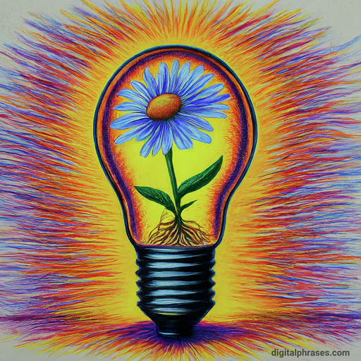 20 Drawing Ideas of Flowers drawing of A Flower Growing Inside a Light Bulb