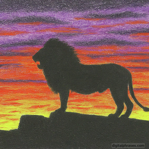 drawing of a lion