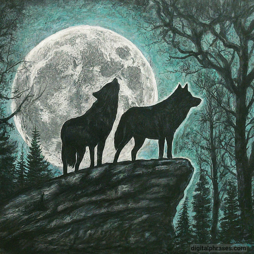 16 Drawing Ideas of Animals drawing of 2 wolves