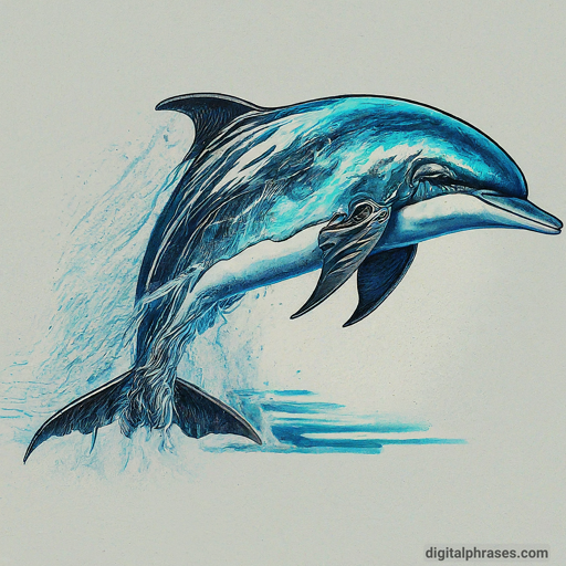 drawing of a dolphin