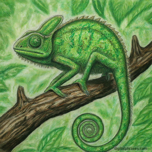 sketch of a chameleon