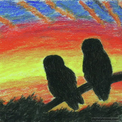 sketch of two owls