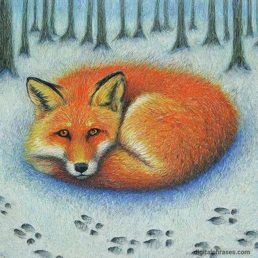 sketch of a fox