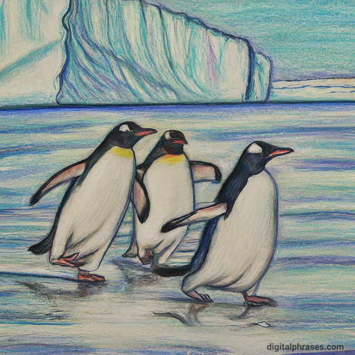 drawing of penguins