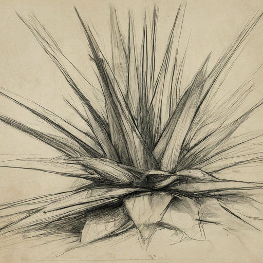 pencil sketch of a plant