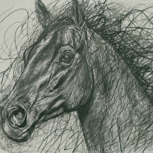 pencil sketch of a horse