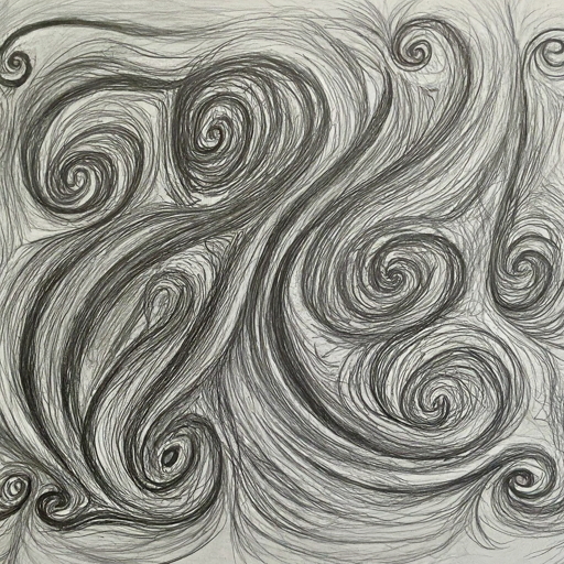 pencil sketch of abstract patterns