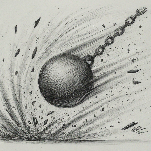 pencil sketch of a wrecking ball (inspired from Miley Cyrus' song)