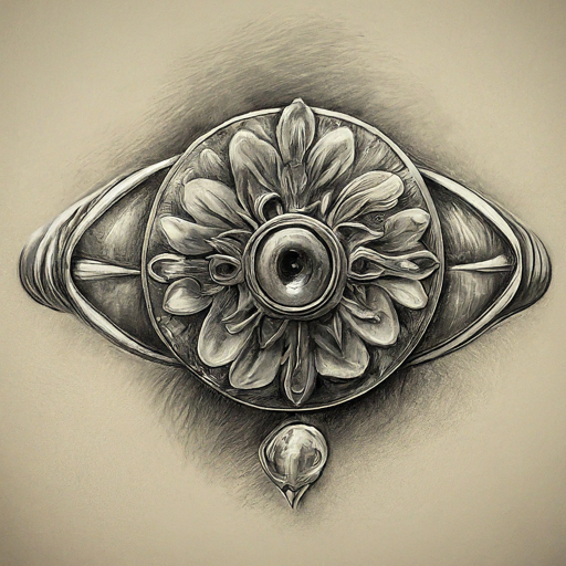 pencil sketch of jewellery