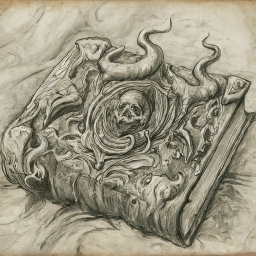 pencil sketch of a fantasy book cover