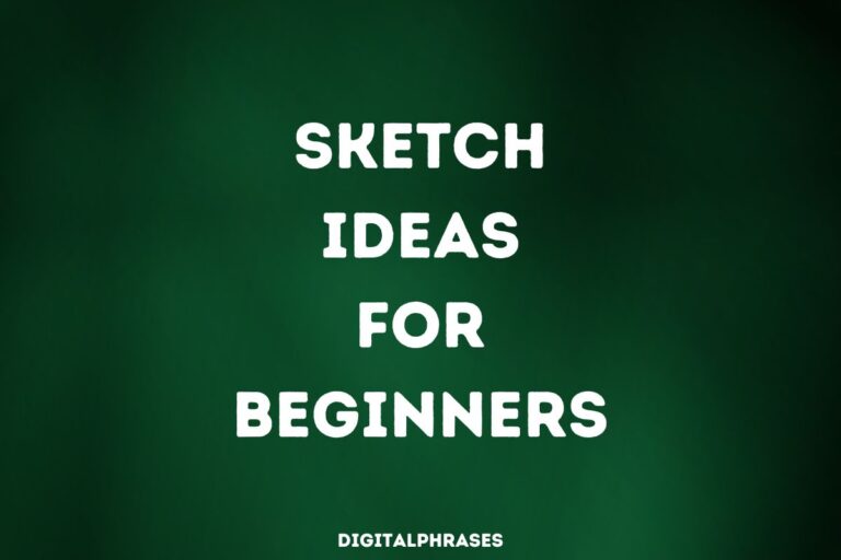 green background with text - sketch ideas for beginners