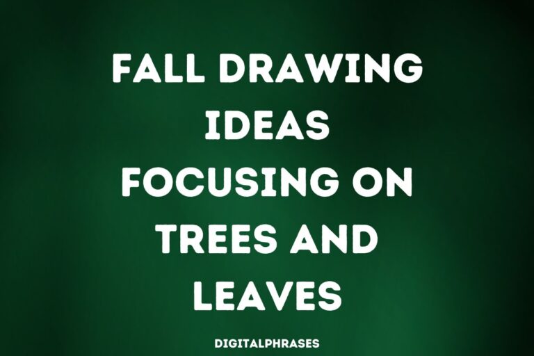 Featured Image with Text - Fall Drawing Ideas Focusing on Trees and Leaves