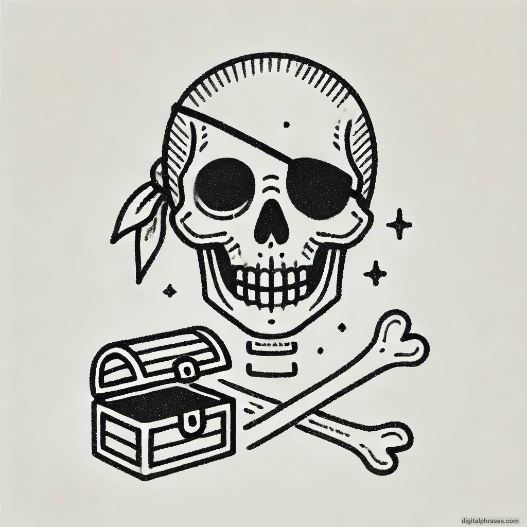 22 Skeleton Halloween Drawing Ideas drawing of Skeleton Pirate with a Treasure Chest and Eye Patch