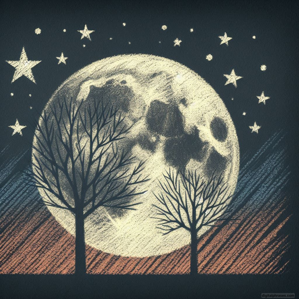 24 Fall Drawing Ideas For Kids drawing of a night sky