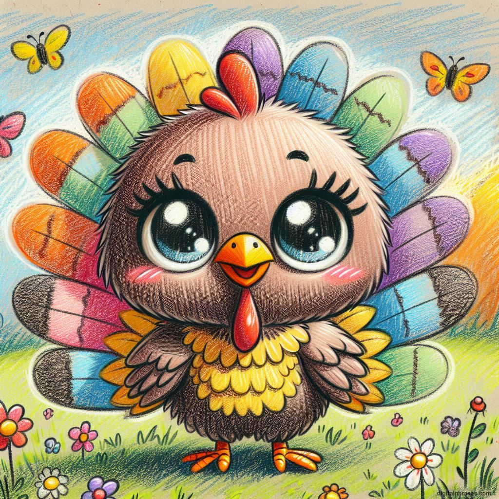 100 Turkey Drawing Ideas (Easy, Difficult, Cute, Funny and Cartoonish)