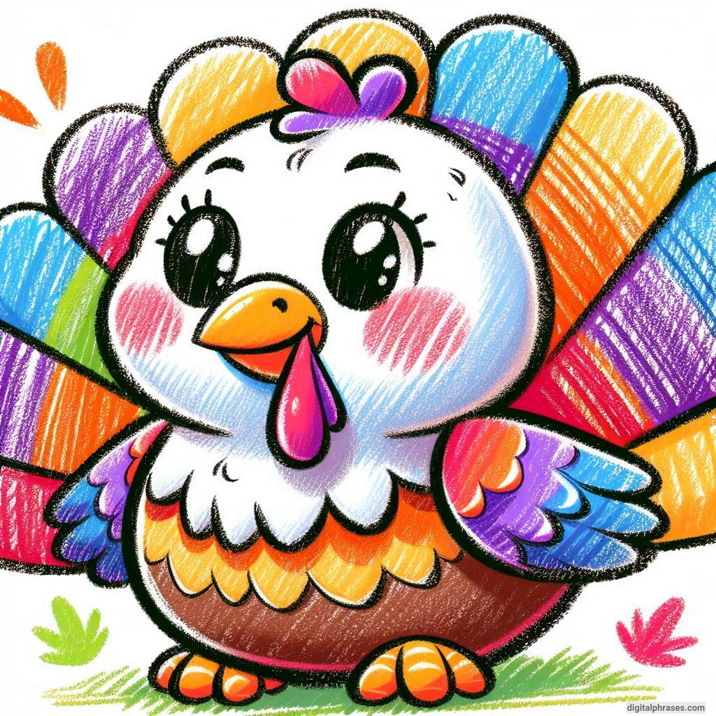 100 Turkey Drawing Ideas (Easy, Difficult, Cute, Funny and Cartoonish)