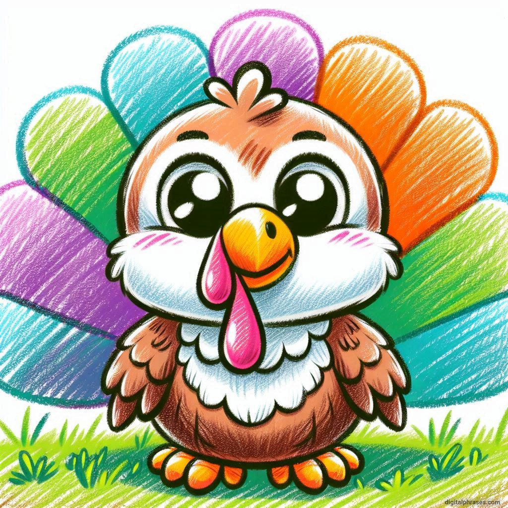 100 Turkey Drawing Ideas (Easy, Difficult, Cute, Funny and Cartoonish)