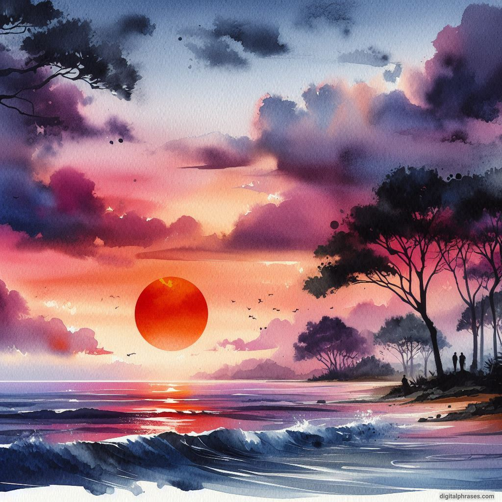 120 Sunset Drawing Ideas (Pencil Sketches, Crayon Drawings and Watercolor Paintings)